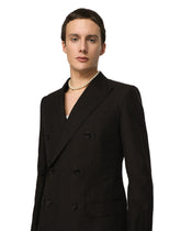 Double-breasted linen and cotton Taormina-fit suit -  | Dolce & Gabbana