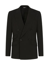 Double-breasted wool Sicilia-fit suit -  | Dolce & Gabbana