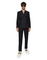 Double-breasted linen Taormina-fit suit -  | Dolce & Gabbana
