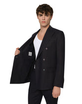 Double-breasted linen Taormina-fit suit -  | Dolce & Gabbana