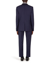 Wool Martini-fit suit with satin details -  | Dolce &amp; Gabbana