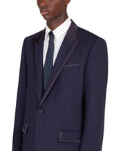 Wool Martini-fit suit with satin details -  | Dolce &amp; Gabbana