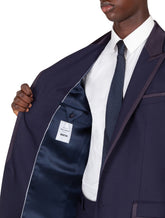 Wool Martini-fit suit with satin details -  | Dolce &amp; Gabbana