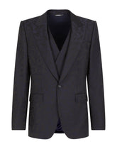 Wool jacquard Sicilia-fit suit with camouflage print -  | Dolce &amp; Gabbana