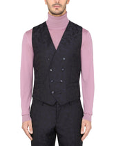 Wool jacquard Sicilia-fit suit with camouflage print -  | Dolce &amp; Gabbana