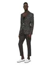 Cotton Taormina-fit suit with polka-dot print -  | Dolce & Gabbana