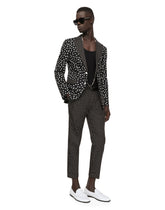 Cotton Taormina-fit suit with polka-dot print -  | Dolce & Gabbana