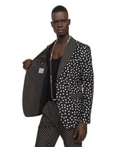 Cotton Taormina-fit suit with polka-dot print -  | Dolce & Gabbana