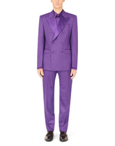 Double-breasted stretch wool Sicilia-fit suit -  | Dolce & Gabbana