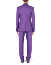 Double-breasted stretch wool Sicilia-fit suit -  | Dolce & Gabbana