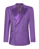 Double-breasted stretch wool Sicilia-fit suit -  | Dolce & Gabbana