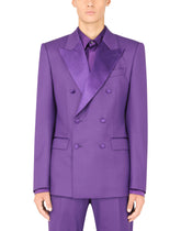 Double-breasted stretch wool Sicilia-fit suit -  | Dolce & Gabbana