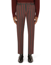 Double-breasted pinstripe wool Sicilia-fit suit -  | Dolce & Gabbana