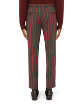Double-breasted pinstripe wool Sicilia-fit suit -  | Dolce & Gabbana