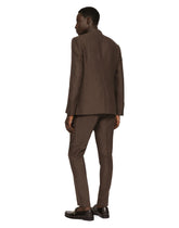 Double-breasted linen Sicilia-fit suit -  | Dolce &amp; Gabbana