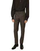 Double-breasted glen plaid Sicilia-fit suit -  | Dolce &amp; Gabbana