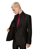 Double-breasted Sicilia-fit tuxedo suit with DG monogram -  | Dolce &amp; Gabbana