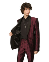 Single-breasted Sicilia-fit tuxedo suit with DG monogram -  | Dolce &amp; Gabbana