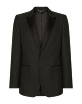 Lamé silk jacquard martini-fit tuxedo suit -  | Dolce & Gabbana