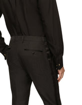 Lamé silk jacquard martini-fit tuxedo suit -  | Dolce & Gabbana