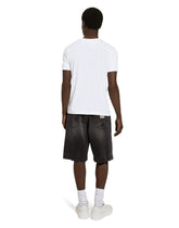 Gray denim shorts with abrasions -  | Dolce & Gabbana