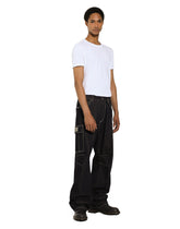 Denim cargo jeans with contrasting stitching -  | Dolce & Gabbana