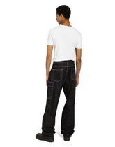 Denim cargo jeans with contrasting stitching -  | Dolce & Gabbana