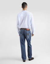 Classic cotton jeans with tag -  | Dolce &amp; Gabbana