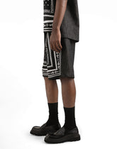 Printed silk and denim shorts -  | Dolce &amp; Gabbana