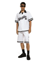 Cotton shorts with embroidered logo -  | Dolce &amp; Gabbana