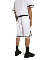 Cotton shorts with embroidered logo -  | Dolce &amp; Gabbana