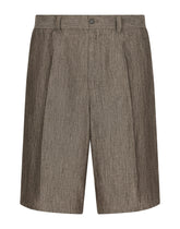 Long linen shorts -  | Dolce &amp; Gabbana