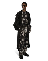 Classic linen pants with floral print -  | Dolce & Gabbana