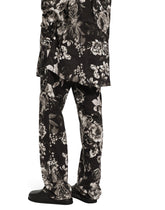 Classic linen pants with floral print -  | Dolce & Gabbana