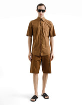 Cotton Bermuda shorts with plaque -  | Dolce &amp; Gabbana