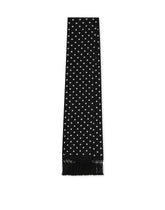 Polka-dot silk scarf with fringing -  | Dolce &amp; Gabbana