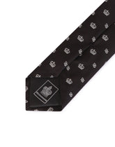 Silk jacquard blade tie with crown and logo (6 cm) -  | Dolce & Gabbana
