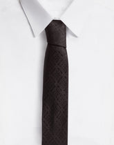 Tie-print silk jacquard blade tie (6 cm) -  | Dolce & Gabbana