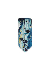 6-cm silk blade tie with blue marbled print -  | Dolce & Gabbana