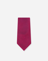 6-cm silk blade tie with DG logo embroidery -  | Dolce &amp; Gabbana