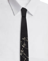6-cm silk blade tie with safety pins -  | Dolce & Gabbana