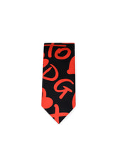 6-cm silk blade tie with DG heart print -  | Dolce &amp; Gabbana