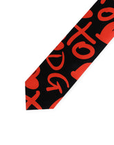 6-cm silk blade tie with DG heart print -  | Dolce &amp; Gabbana