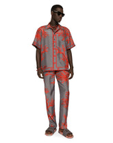 Coral-print silk jogging pants -  | Dolce &amp; Gabbana