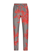 Coral-print silk jogging pants -  | Dolce &amp; Gabbana