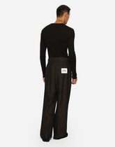 Tailored viscose and linen pants -  | Dolce & Gabbana