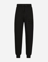 Jogging pants with rhinestone-detailed DG patch -  | Dolce &amp; Gabbana