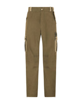 Stretch cotton cargo pants with patch embellishment -  | Dolce & Gabbana