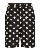 Cotton shorts with DG Monogram -  | Dolce &amp; Gabbana