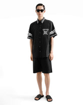 Cotton shorts with jacquard logo -  | Dolce &amp; Gabbana
